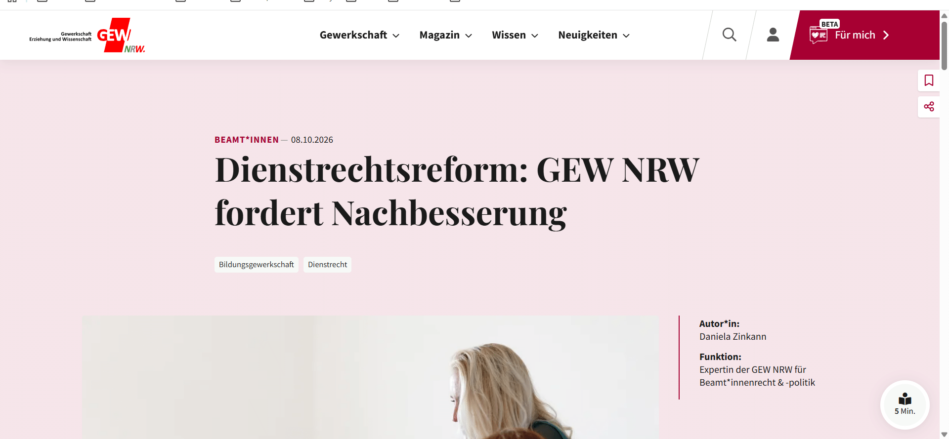 Dienstrechtsreform NRW